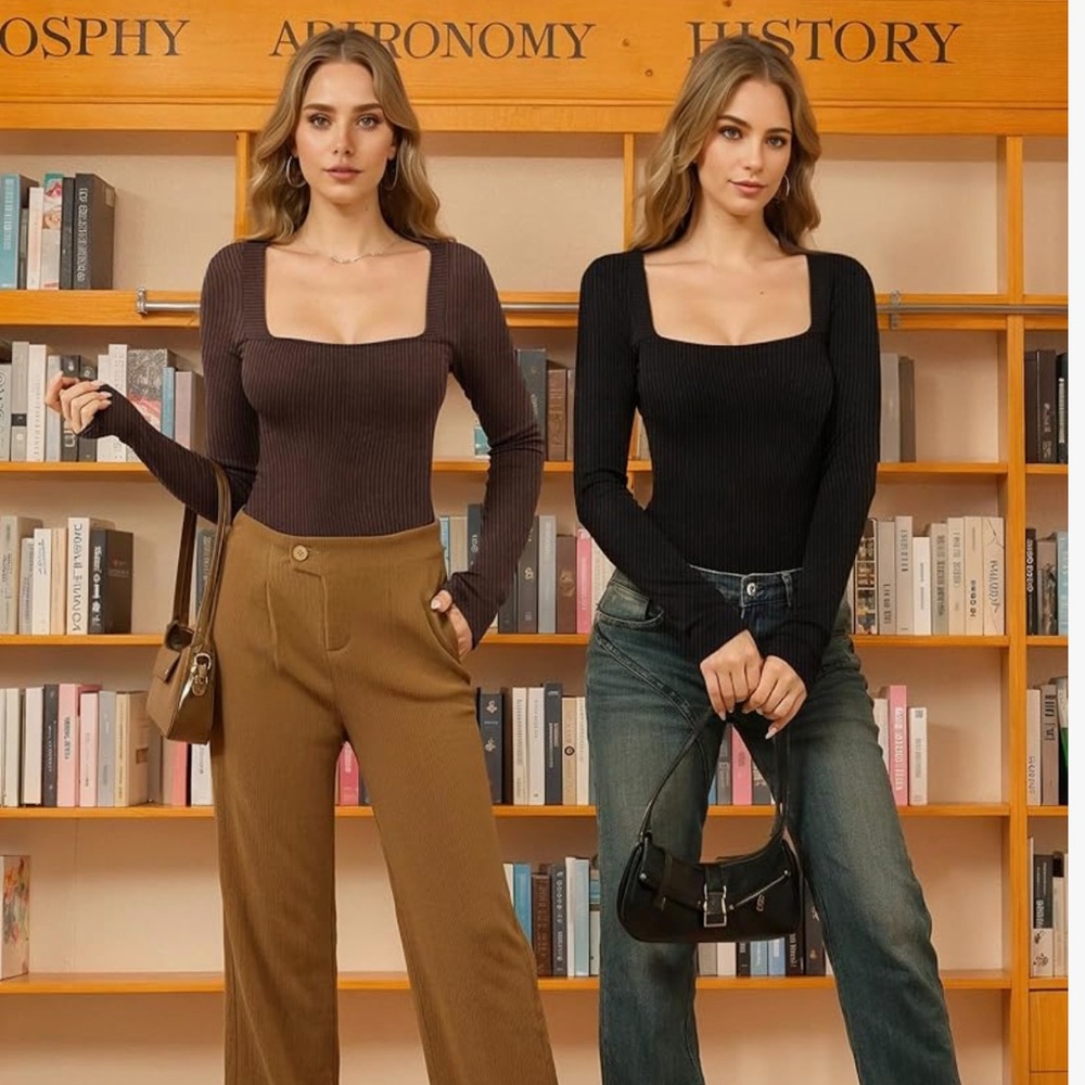 Stylish long sleeve bodysuit